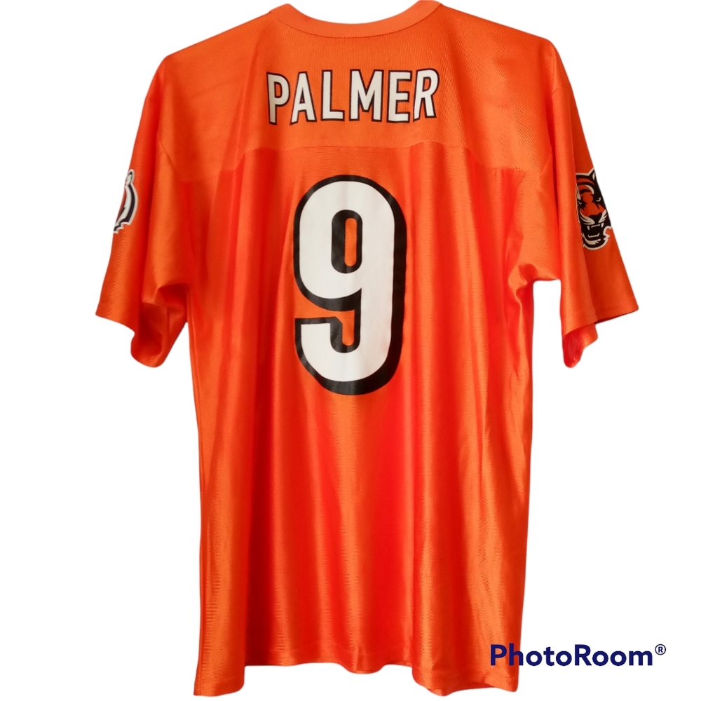Cincinnati Bengals #9 Palmer Football Jersey LARGE Iron-on detail NFL Players